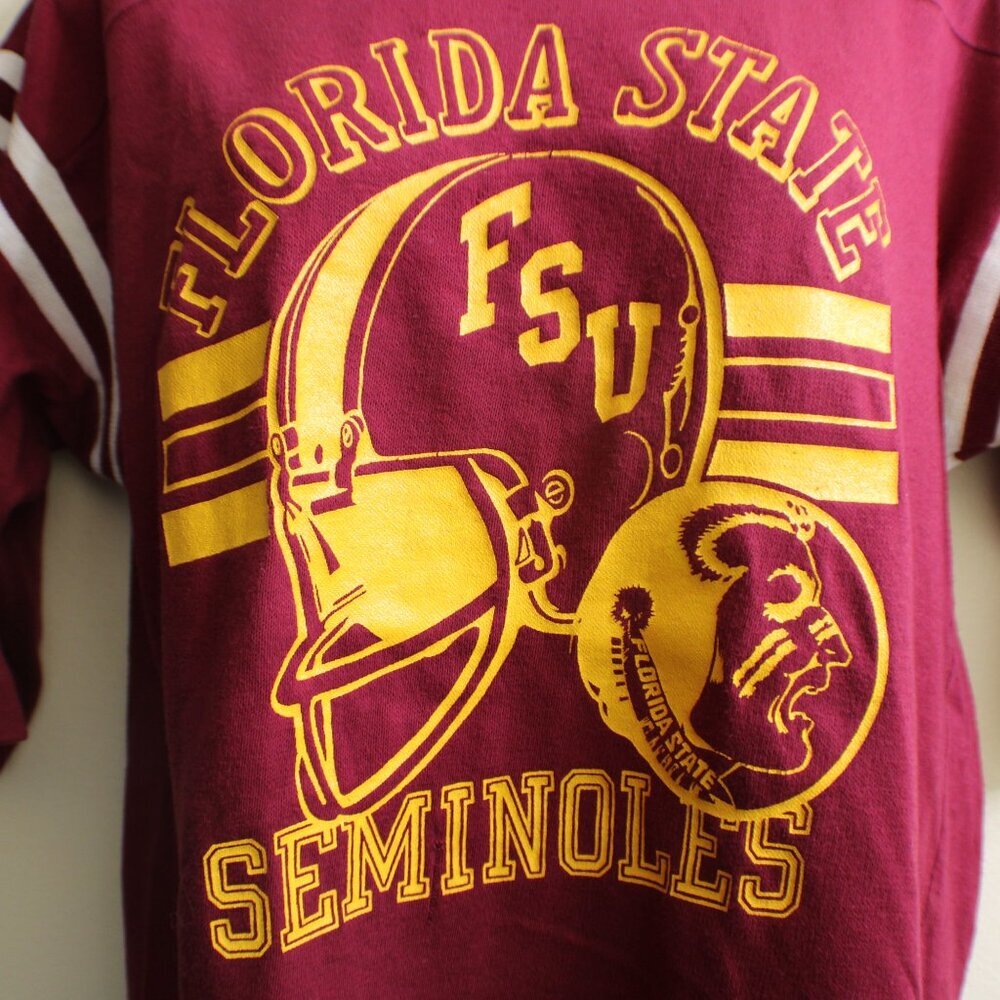 Vintage‎ Florida State Seminoles FSU Helmet Graphic Shirt Artex USA Size M​ - Picture 3 of 8